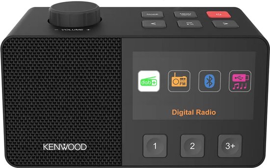 KENWOOD CR-M70DAB-B Seniorenradio met groot 4,3-inch kleurendisplay en eenvoudige bediening - Zwart