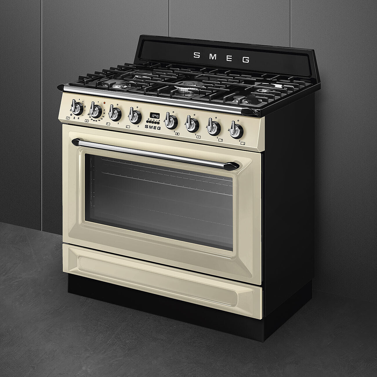 SMEG TR90GMP fornuis met gaskookplaat - 90cm