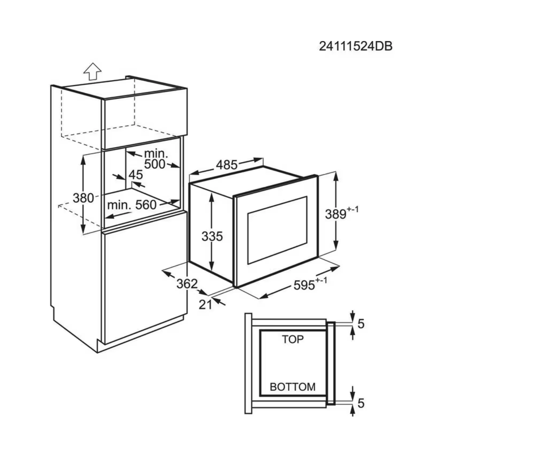 AEG NMS5C25TB 5000 microgolfoven - combi - 38cm AEG NMS5C25TB 5000 microgolfoven - combi - 38cm