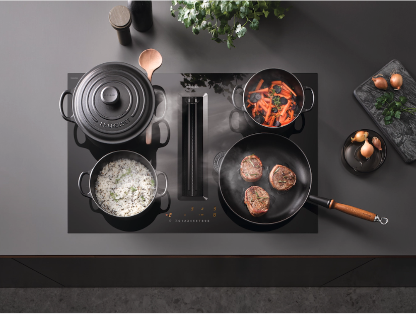 MIELE KMDA7272-1FLSILENCEBLACK kookplaat met afzuiging - 80cm