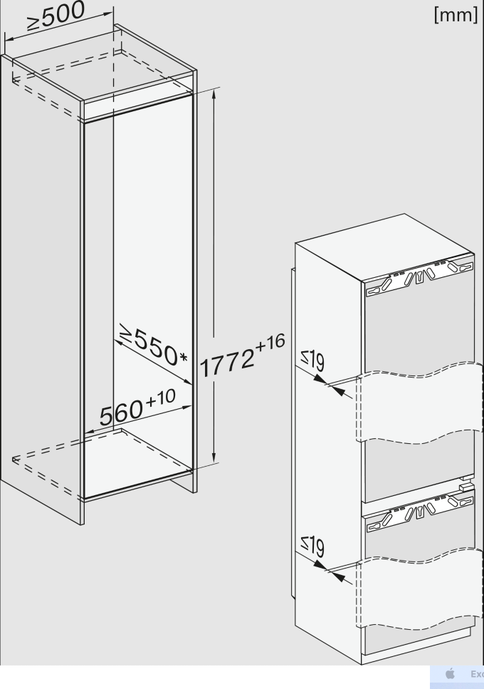 MIELE KFN7795C koel-/vriescombinatie - 178cm