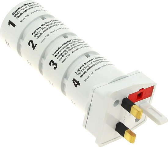 DIVERSE ACCESSOIRES V7292 Vivanco Universele Set Reisstekkers A4