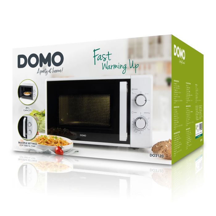 DOMO  DO3120 Microgolfoven solo - 20 L - 800 W - wit