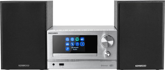 KENWOOD M-7000S-S Smart Wifi Micro Hifi-Systeem - Zilver KENWOOD M-7000S-S Smart Wifi Micro Hifi-Systeem - Zilver