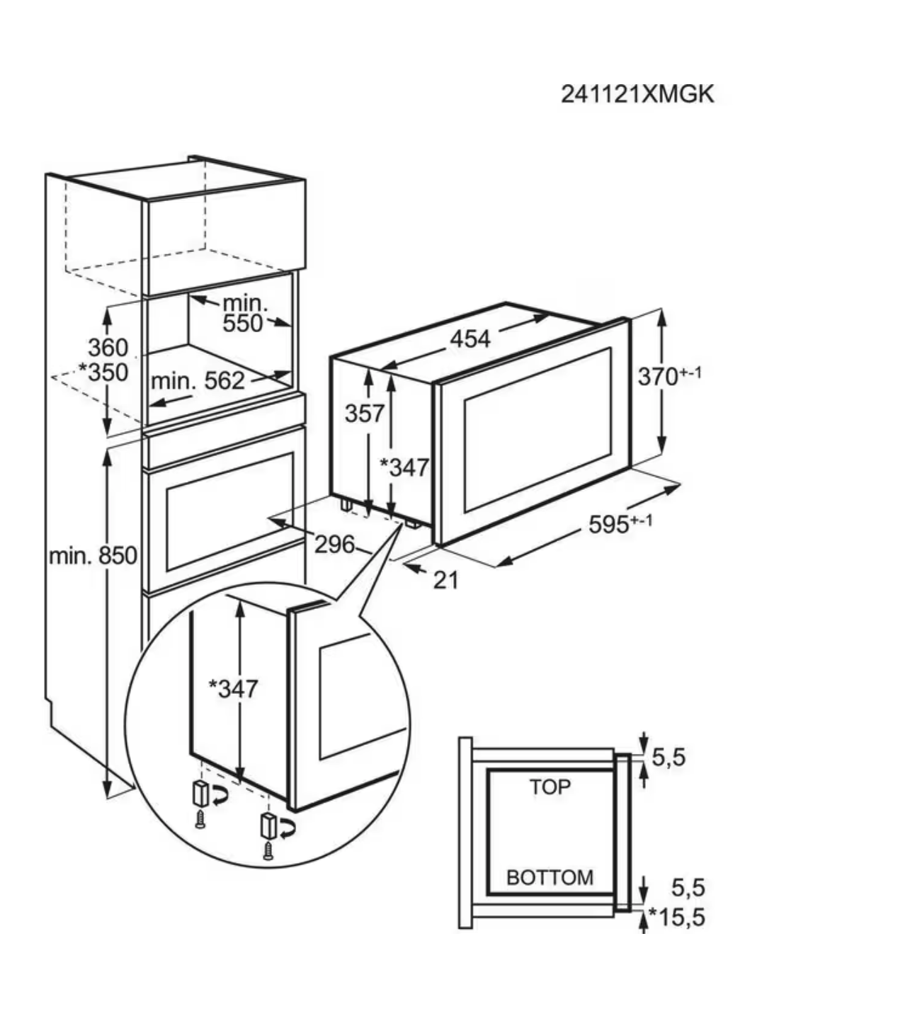 AEG NMB6G171SB 6000 microgolfoven met grill - 37cm AEG NMB6G171SB 6000 microgolfoven met grill - 37cm