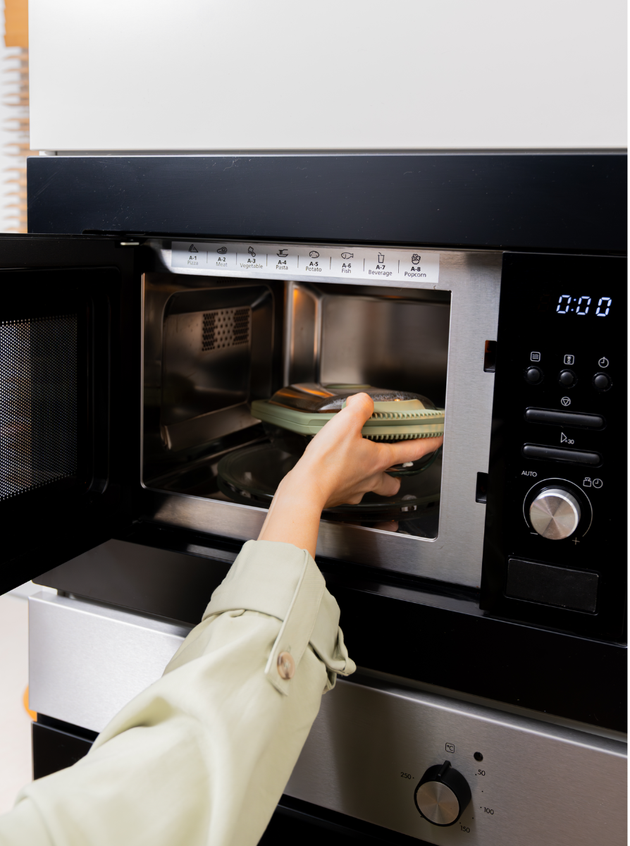 LEKUE 890482 Stoomkoker - Glas - geschikt voor 2 personen - Green