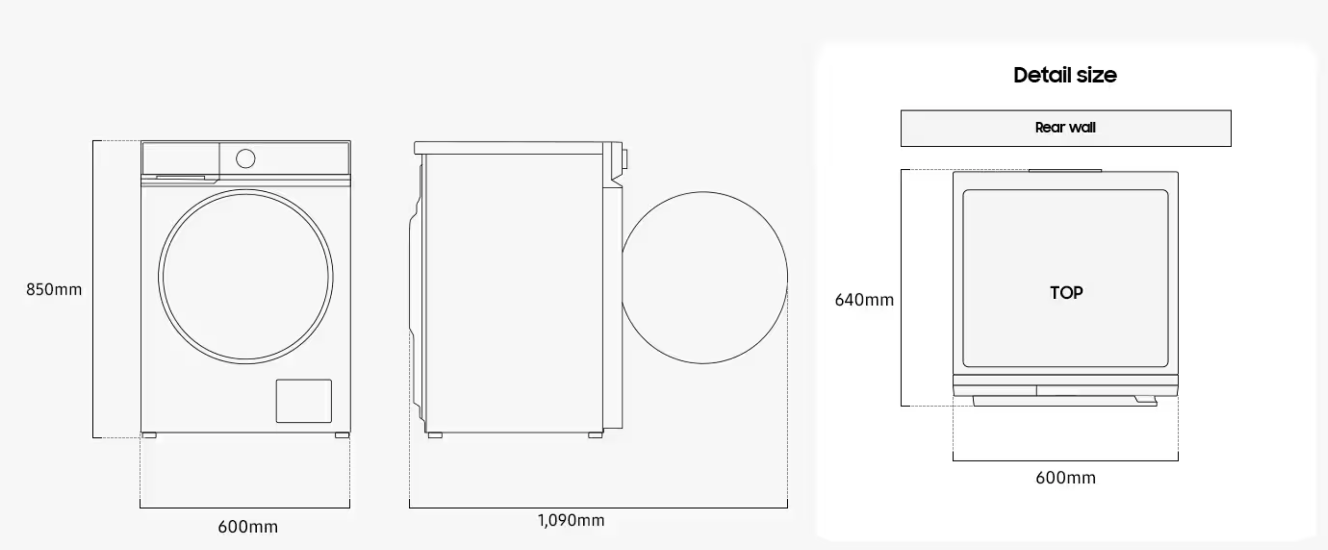 SAMSUNG WW90DB7U94GBU3 wasmachine
