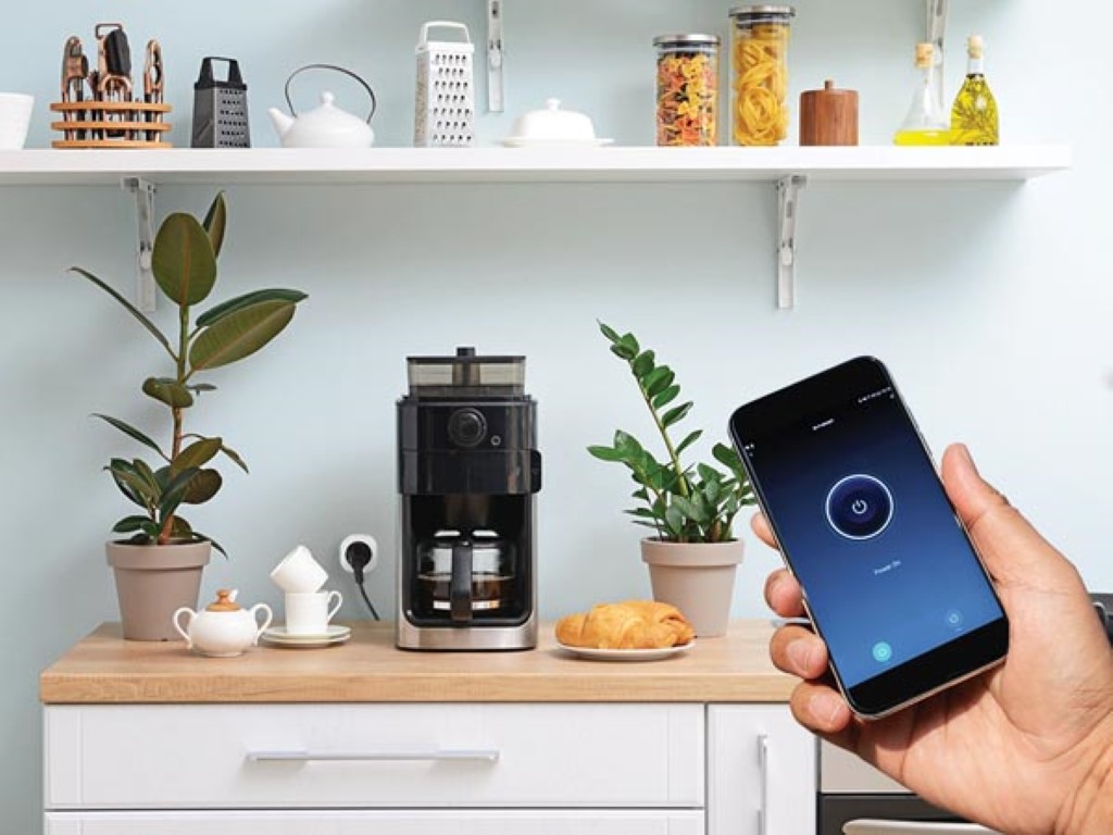 PEREL SMART1001 Smart wifi-stekker, 13 A, 3000 W, voor gebruik binnenshuis, Franse aarding type E, wit