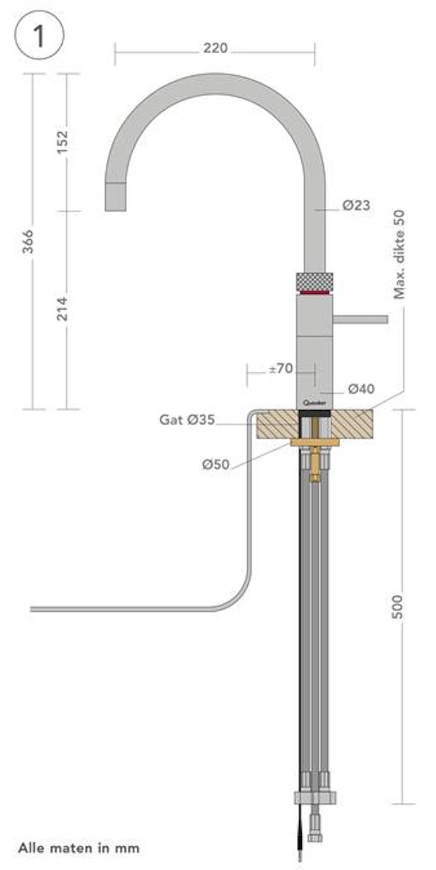 QUOOKER FNRCHR 2 in1 kraan