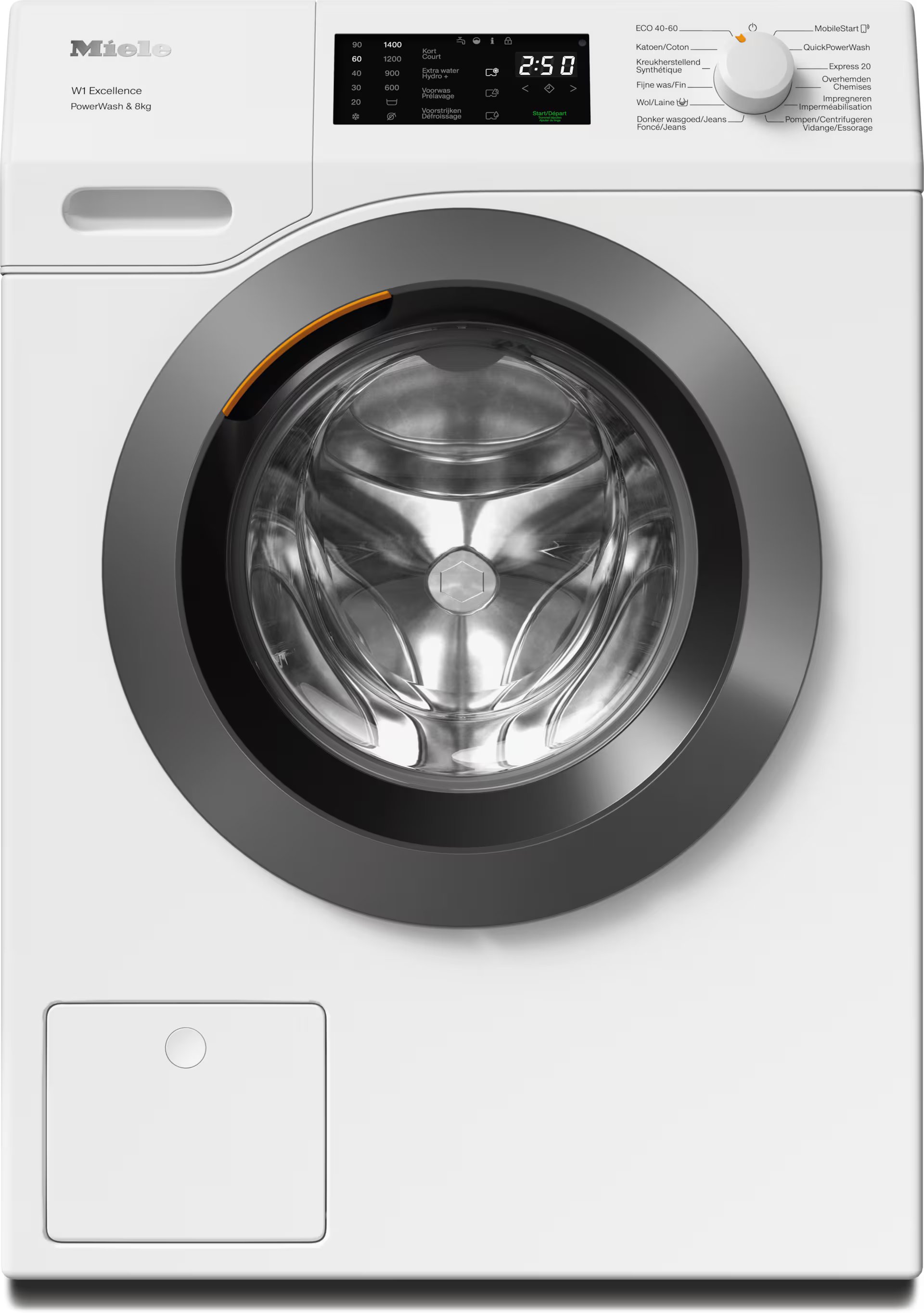 MIELE WEB375WPS CHROME EDITION wasmachine MIELE WEB375WPS CHROME EDITION wasmachine
