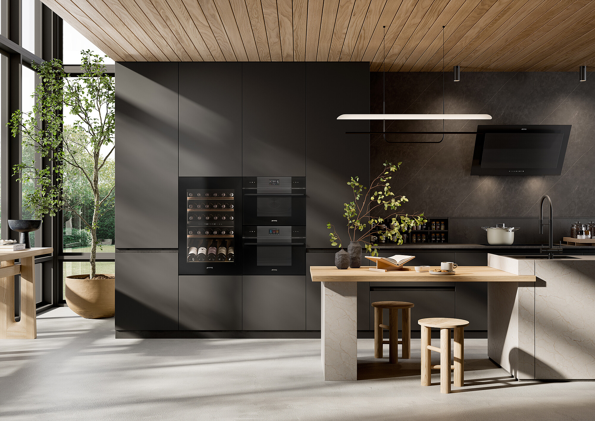 SMEG CVI040B wijnklimaatkast