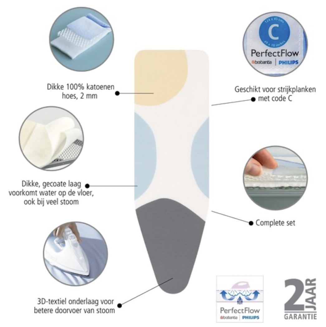 BRABANTIA 131585 strijkplankhoes BRABANTIA 131585 strijkplankhoes