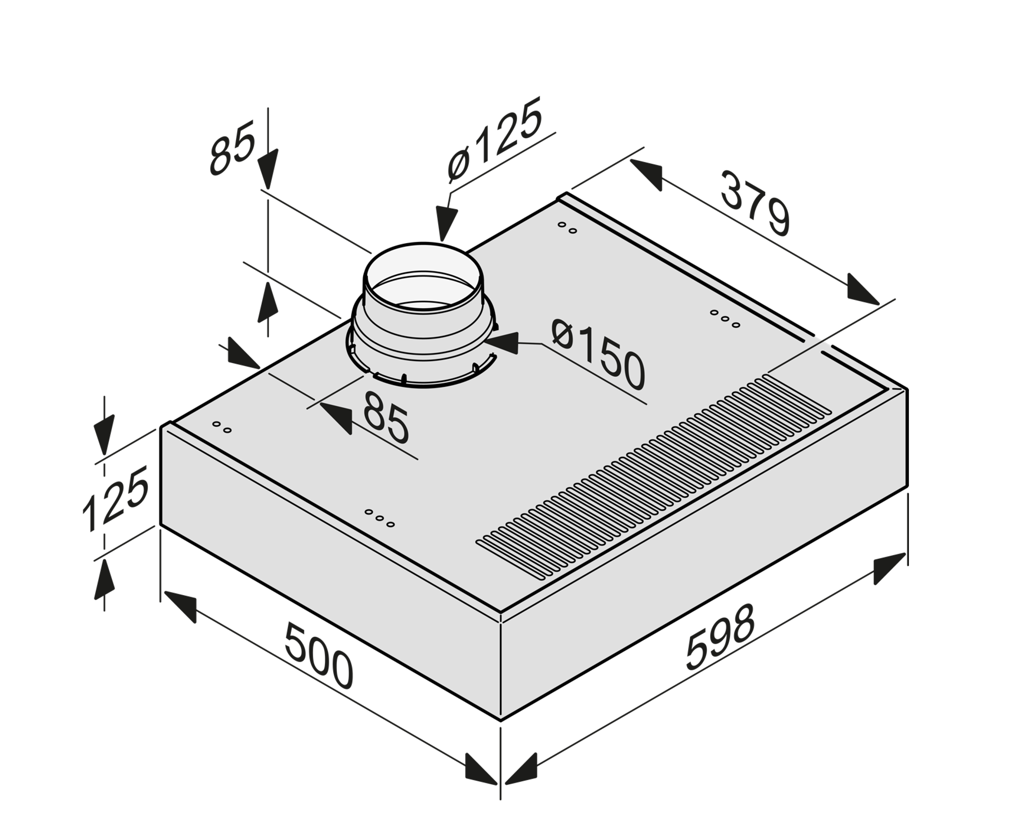MIELE DA1260BW onderbouw dampkap - 60cm MIELE DA1260BW onderbouw dampkap - 60cm