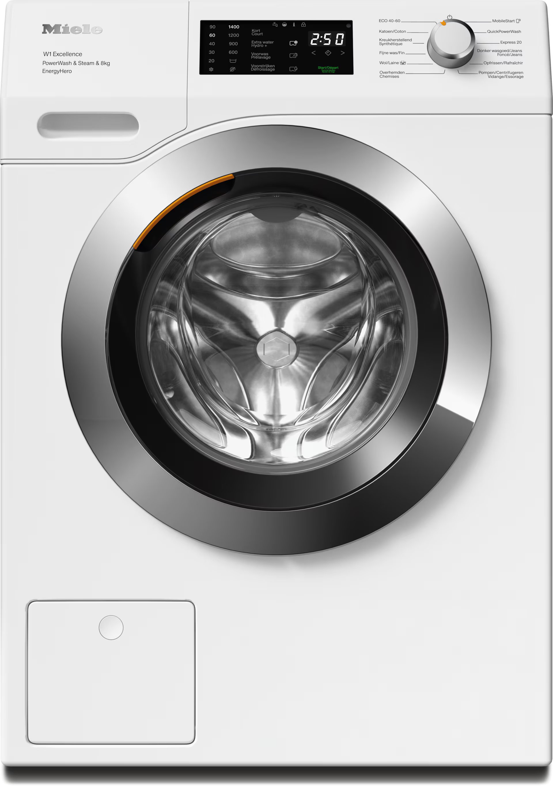 MIELE WEE395WPS CHROME EDITION wasmachine MIELE WEE395WPS CHROME EDITION wasmachine