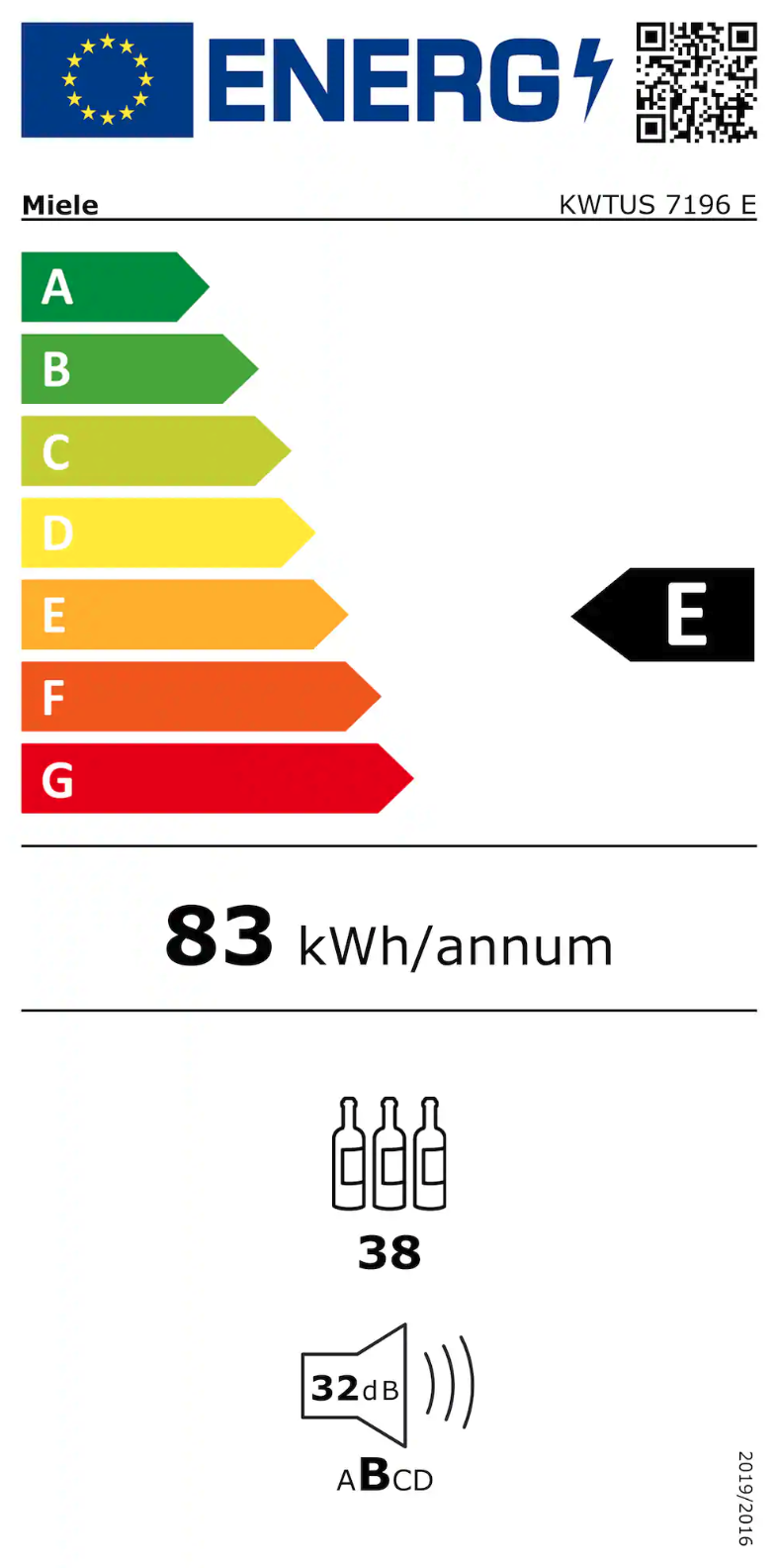 MIELE KWTUS7196EOBSW onderbouw wijnkoelkast