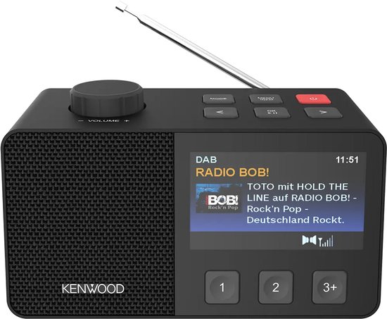 KENWOOD CR-M70DAB-B Seniorenradio met groot 4,3-inch kleurendisplay en eenvoudige bediening - Zwart