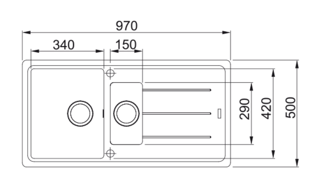 FRANKE BFG651LG1 BASIS spoelbak FRANKE BFG651LG1 BASIS spoelbak